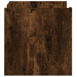 Berkfield Home Coffee Table Smoked Oak 80x50x50 cm Engineered Wood in Brown - Size: 80 x 50 x 50 cm - thumbnail 5