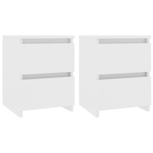 Berkfield Home Bedside Cabinets 2 pcs White 30x30x40 cm Engineered Wood - Size: 30 x 30 x 40 cm - image 1