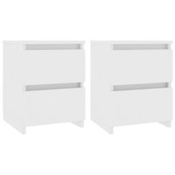 Berkfield Home Bedside Cabinets 2 pcs White 30x30x40 cm Engineered Wood - Size: 30 x 30 x 40 cm - thumbnail 1