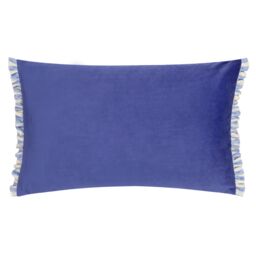 Furn Araya Striped Velvet Cushion in Blue - Size: 30 cm x 50 cm - thumbnail 2
