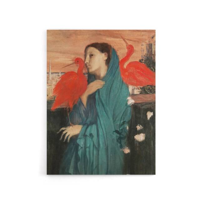 "Artery8 Young Woman with Ibis Birds Edgar Degas Vintage Canvas Wall Art - Size: W18"" x H24""" - image 1