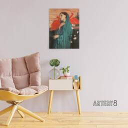 "Artery8 Young Woman with Ibis Birds Edgar Degas Vintage Canvas Wall Art - Size: W18"" x H24""" - thumbnail 3