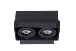 Lucide 'TRIMLESS' Dimmable Rotatable Indoor Twin Recessed Downlight 2xGU10 in Black - thumbnail 2