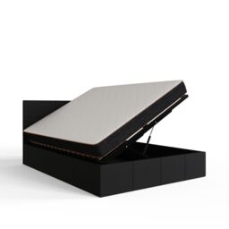 GFW Side Lift Ottoman Storage Bed in Black - Size: King - thumbnail 9