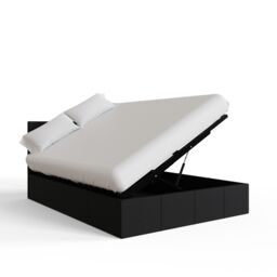 GFW Side Lift Ottoman Storage Bed in Black - Size: King - thumbnail 8