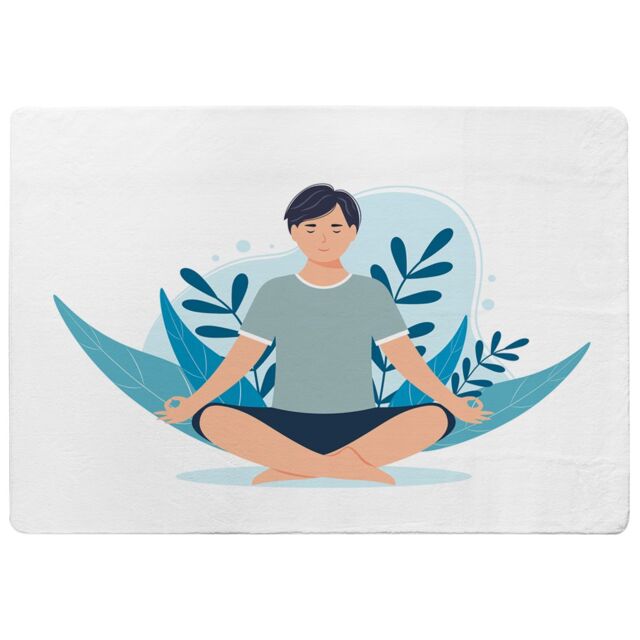 Benjamin Tate Design Meditation Illustration Designer Rug in Natural - Size: Large - image 1