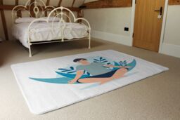 Benjamin Tate Design Meditation Illustration Designer Rug in Natural - Size: Large - thumbnail 3