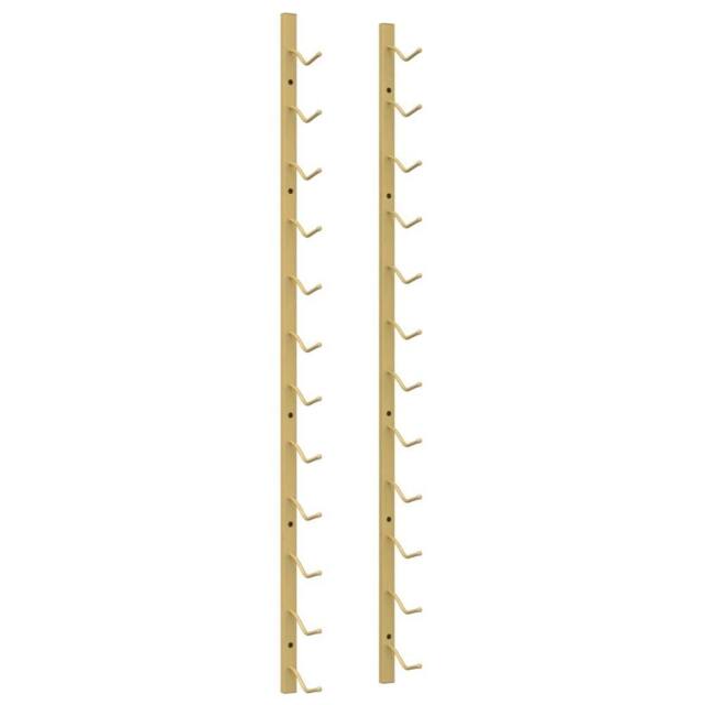 Berkfield Home Wall Mounted Wine Rack for 12 Bottles Gold Iron - image 1