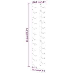 Berkfield Home Wall Mounted Wine Rack for 12 Bottles Gold Iron - thumbnail 5