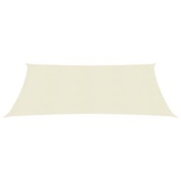 Berkfield Home Sunshade Sail 160 g/m ² Cream 2.5x3 m HDPE in Beige - thumbnail 2