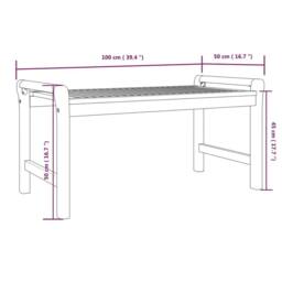 Berkfield Home Beautiful Coffee Table 100x50x50 cm Solid Wood Acacia in Brown - Size: 100 x 50 x 50 cm - thumbnail 7