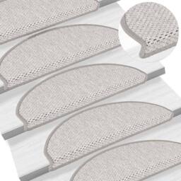 Berkfield Home Stair Mats Self-adhesive Sisal-Look 15 pcs 65x21x4 cm Beige - Size: Medium - thumbnail 6
