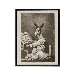 "Artery8 And so was his grandfather Francisco Goya Framed Canvas Wall Art Print in Grey - Size: W12"" x H16""" - thumbnail 1