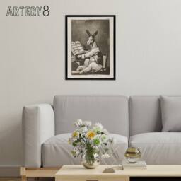 "Artery8 And so was his grandfather Francisco Goya Framed Canvas Wall Art Print in Grey - Size: W12"" x H16""" - thumbnail 3