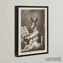 "Artery8 And so was his grandfather Francisco Goya Framed Canvas Wall Art Print in Grey - Size: W12"" x H16""" - thumbnail 2