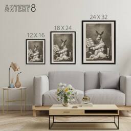 "Artery8 And so was his grandfather Francisco Goya Framed Canvas Wall Art Print in Grey - Size: W12"" x H16""" - thumbnail 4