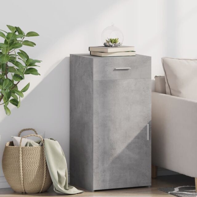 Berkfield Home Sideboard Concrete Grey 45x42.5x93 cm Engineered Wood - image 1