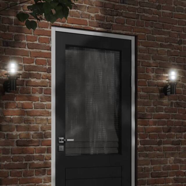 Berkfield Home Outdoor Wall Light Black Stainless Steel - image 1