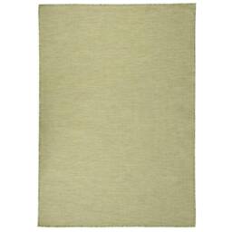 Berkfield Home Outdoor Flatweave Rug 140x200 cm Green - Size: 100 cm diameter - thumbnail 2