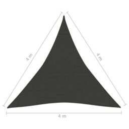 Berkfield Home Sunshade Sail 160 g/m ² Anthracite 4x4x4 m HDPE in Black - thumbnail 6