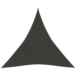 Berkfield Home Sunshade Sail 160 g/m ² Anthracite 4x4x4 m HDPE in Black - thumbnail 1