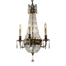 Netlighting Bellini Chandelier 4 Light British Bronze Finish E14 in Brown