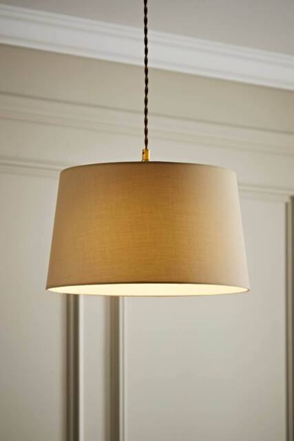 ValueLights Aspen Natural Tapered Easy Fit Pendant Lamp Shade - Size: Medium - image 1