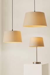 ValueLights Aspen Natural Tapered Easy Fit Pendant Lamp Shade - Size: Medium - thumbnail 8