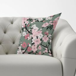 Warren Reed - Designer Pink Floral Abstract Pattern Cushions - Size: 60 cm x 60 cm - thumbnail 2