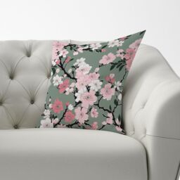Warren Reed - Designer Pink Floral Abstract Pattern Cushions - Size: 60 cm x 60 cm - thumbnail 3