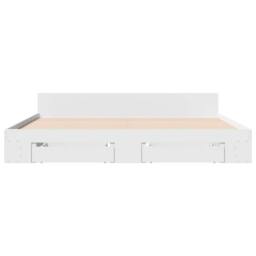 Berkfield Home Bed Frame with Drawers without Mattress White 180x200 cm Super King - thumbnail 4