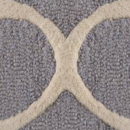 Wyld and Coco Grey Wool and Cotton Rug 80 x 150 cm Hand-Tufted Trellis Pattern - Size: 80 cm x 150 cm - thumbnail 5