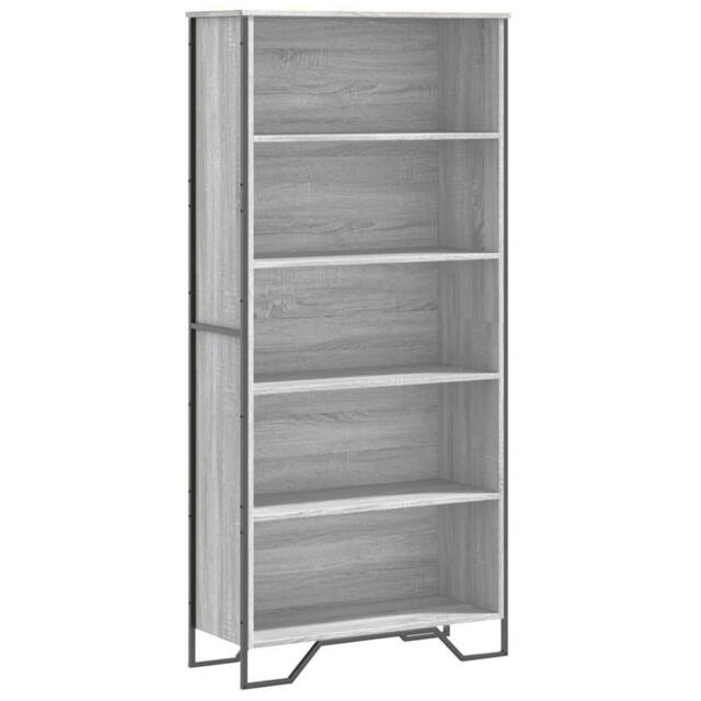 Berkfield Home Book Cabinet Grey Sonoma 80x31x169 cm Engineered wood - Size: 80 x 31 x 169 cm - image 1