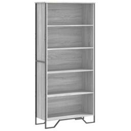 Berkfield Home Book Cabinet Grey Sonoma 80x31x169 cm Engineered wood - Size: 80 x 31 x 169 cm - thumbnail 1