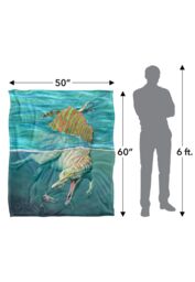 JQ Licensing Royce Mcclure Spinosaurus Dinosaur & Shark Silky Touch Super Soft Throw Blanket 152 X 127 cm in White - thumbnail 5