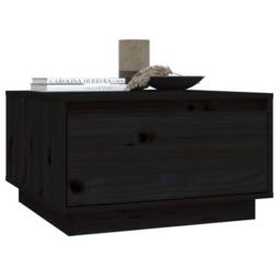 Berkfield Home Coffee Table Black 55x56x32 cm Solid Wood Pine - Size: 55 x 56 x 32 cm - thumbnail 8