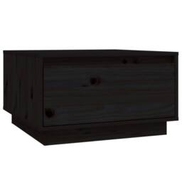 Berkfield Home Coffee Table Black 55x56x32 cm Solid Wood Pine - Size: 55 x 56 x 32 cm