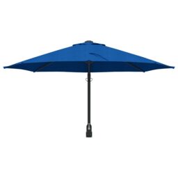 Berkfield Home Patio Umbrella Azure blue Polyester Large Tiltable - thumbnail 4