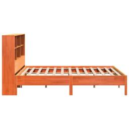 Berkfield Home Decorative Bookcase Bed Frame Wax Brown 180x200 cm Super King Sol - thumbnail 5