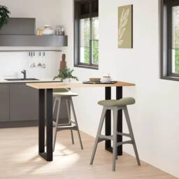 Berkfield Home Coffee Table Legs U-Shaped 2 pcs Black 40x(100-101) cm Steel - thumbnail 2