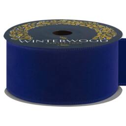 VFM e-Store Christmas Ribbon Garland 6cm x 12cm Blue X 1 - Size: 6 cm x 12 cm