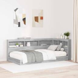 Berkfield Home Storage Headboard with Shelf Grey sonoma 90 cm Engineered wood - thumbnail 2