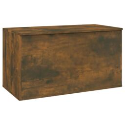 Berkfield Home Storage Chest Smoked Oak 84x42x46 cm Engineered Wood in Brown - Size: 84 x 42 x 46 cm - thumbnail 2