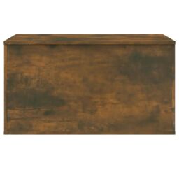 Berkfield Home Storage Chest Smoked Oak 84x42x46 cm Engineered Wood in Brown - Size: 84 x 42 x 46 cm - thumbnail 6