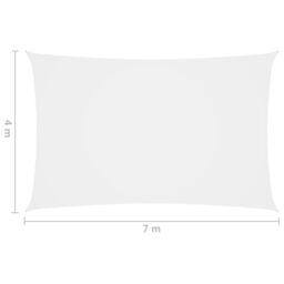 Berkfield Home Sunshade Sail Oxford Fabric Rectangular 4x7 m White - thumbnail 6