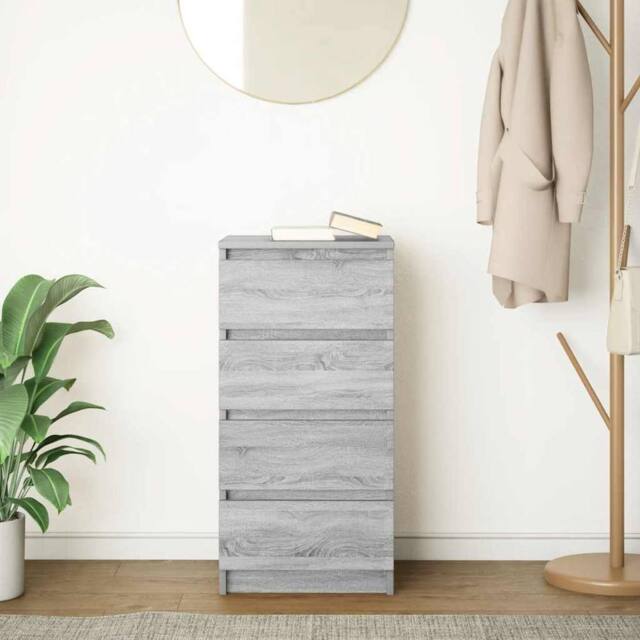 Berkfield Home Sideboard Grey Sonoma 37.5x35x76 cm Engineered Wood - image 1