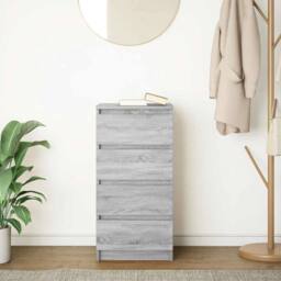 Berkfield Home Sideboard Grey Sonoma 37.5x35x76 cm Engineered Wood - thumbnail 1