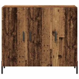 Berkfield Home Sideboard in Vintage Wood - 90x34x80 cm, Made of Engineered Wood in Brown - Size: 90 x 34 x 80 cm - thumbnail 6