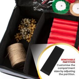 Christmas Village Premium Wrapping Paper Storage Bag - Grey - thumbnail 5