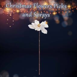 VFM e-Store Christmas Magnolia Stem Decoration 63cm x 15cm Gold X 1 - Size: 63 cm x 15 cm - thumbnail 3